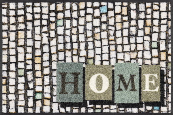 Home szürkésbarna mozaikos lábtörlő - Egyedi lábtörlők