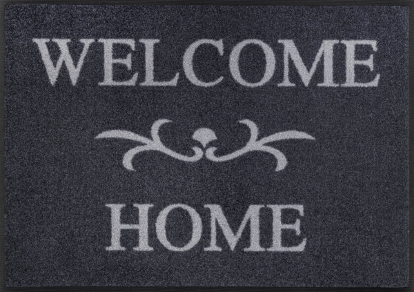 Welcome Home sötétszürke lábtörlő - Egyedi lábtörlők