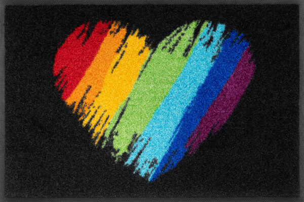 Pride Heart szivárvány szív lábtörlő - Egyedi lábtörlők