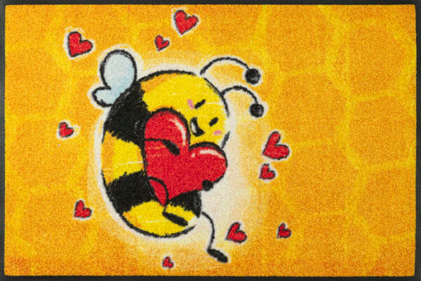 Szerelmes méhecske lábtörlő - Egyedi lábtörlők